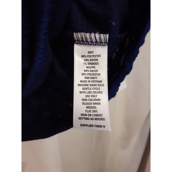 A New Approach (ana) New with Tags Navy Pull Over Blouse Top Size Medium - Picture 6 of 7